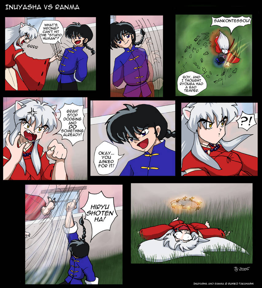 Inuyasha VS Ranma - Coloured by nalina on DeviantArt