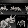 Triceratops horridus 3D skeleton sculpture