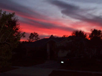 Sunset over the roof 1