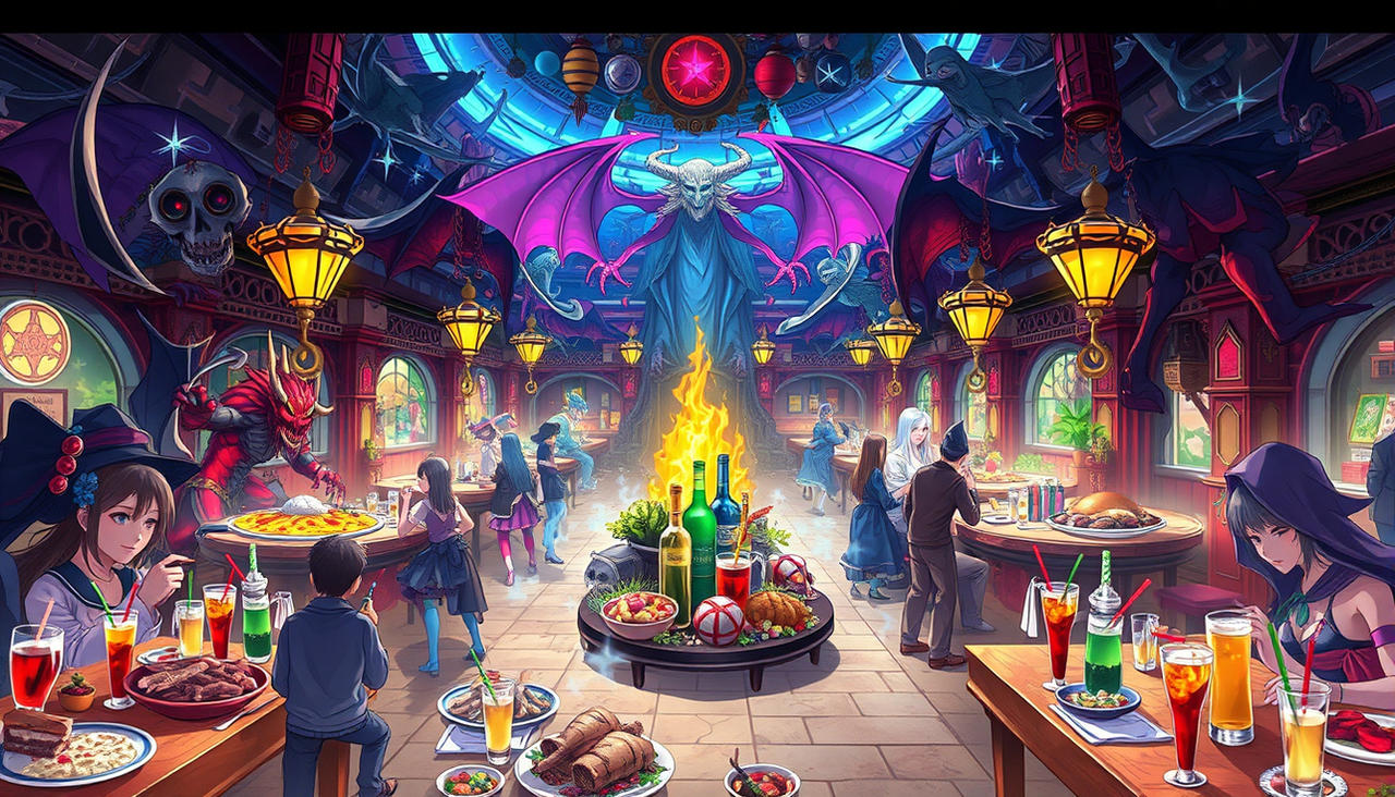 Infernal Rapture Sci-fi and fantasy dnd dark restaurant 3 by fanservice321 on DeviantArt