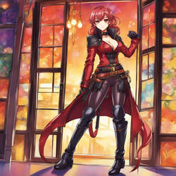 Miss Akano in warrior mode