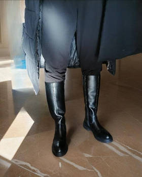 Leather Biker Riding Boots wife 2024