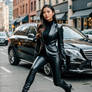 Asian leather urban domina