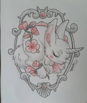 Bunnycorn Tattoo Design