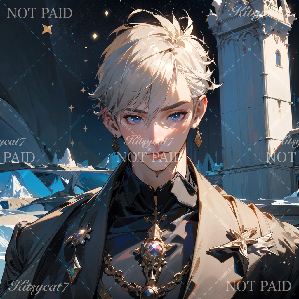 Premium AI Image  An anime boy with silver hair and mysterious