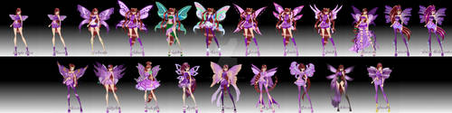 Winx Club - Akiri - All Transformations