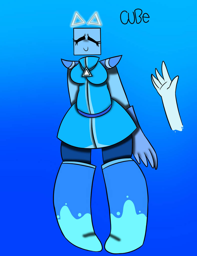 the triangler of life au jsab Cube (with cat ears) by AlyCatToons on ...