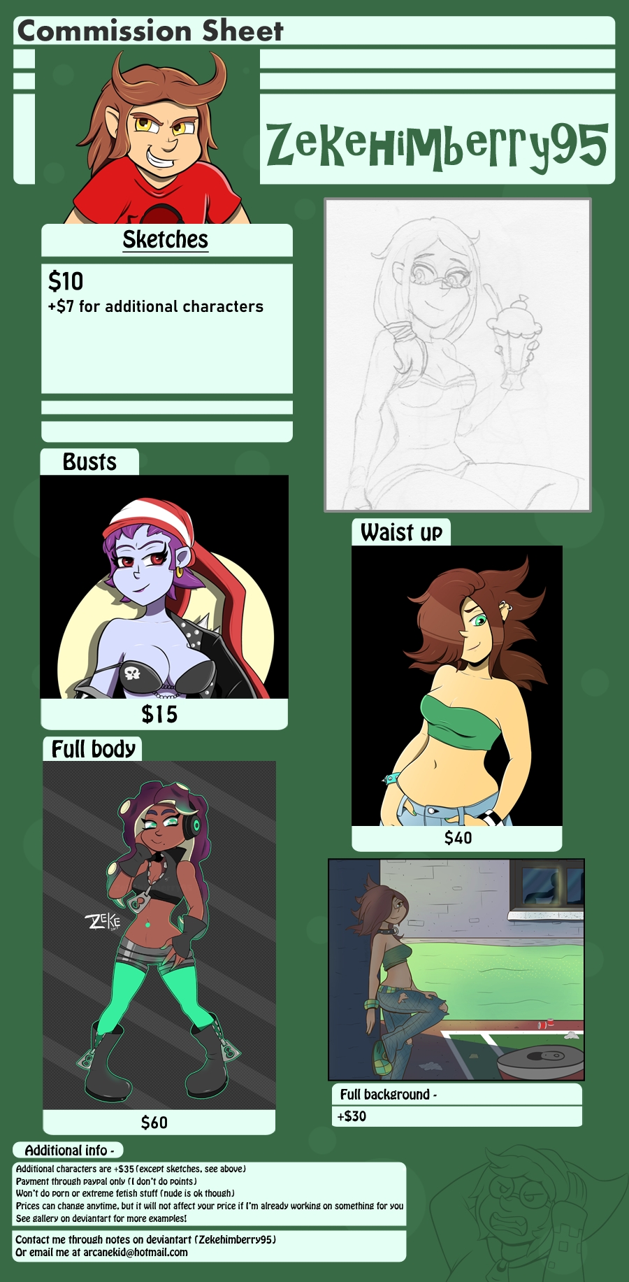 Zekehimberry95's Commission Sheet