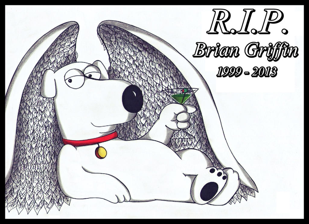 Brain Rip Cartoon Brian Griffin Rip Behang BINGSHUAI Brian Griffin Family Guy Canvas Art
