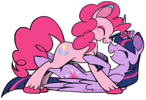 cuddling ponies in love