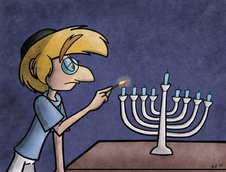 Lighting The Menorah-Hanukkah 2023