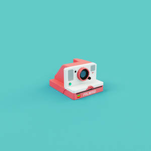 Polaroid camera in Voxel Art