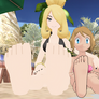 Cynthia and Serena relaxing