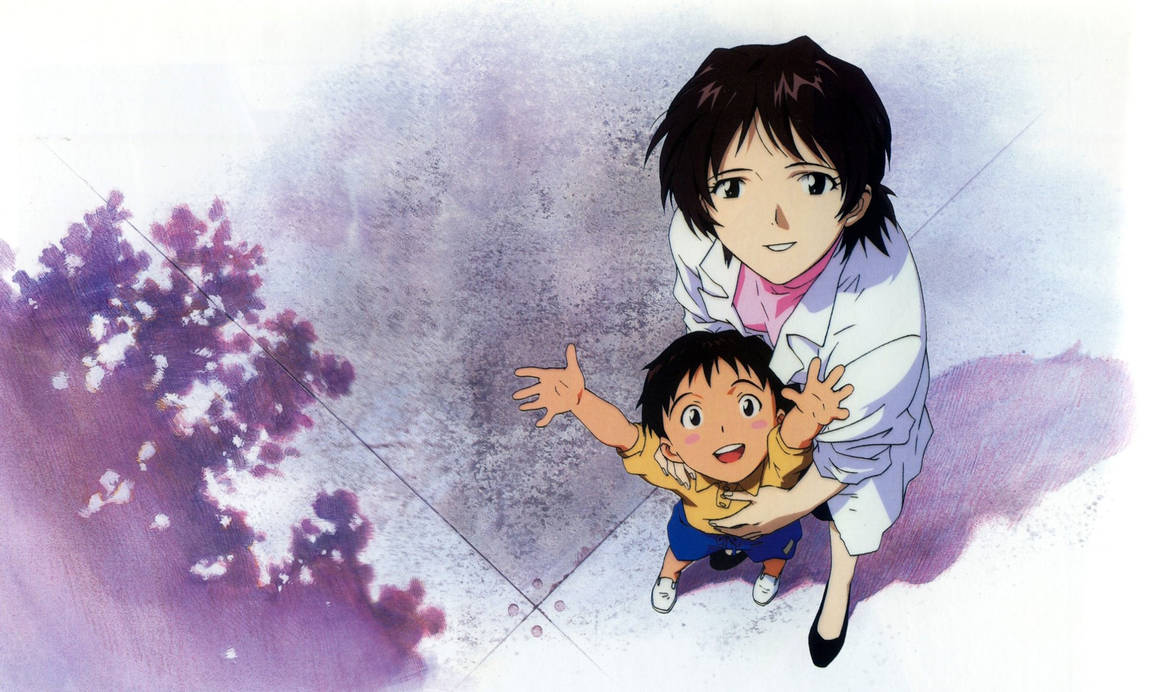 Shinji Ikari and his mother (Happy Mother's Day) by Roger72Yamato on DeviantArt