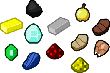 Various Minecraft Items Lineart