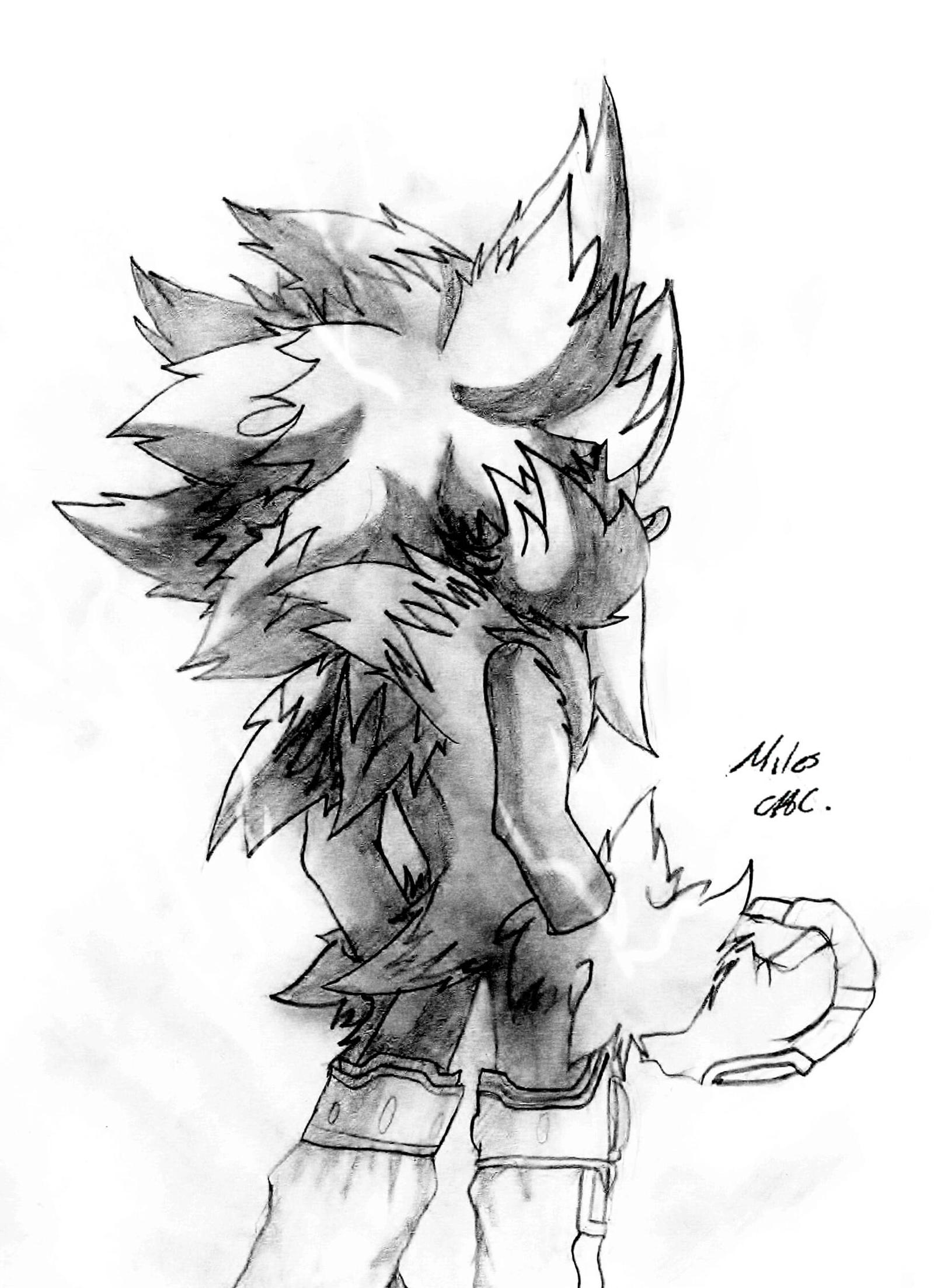 Dark Sonic Outline by grim-zitos on DeviantArt