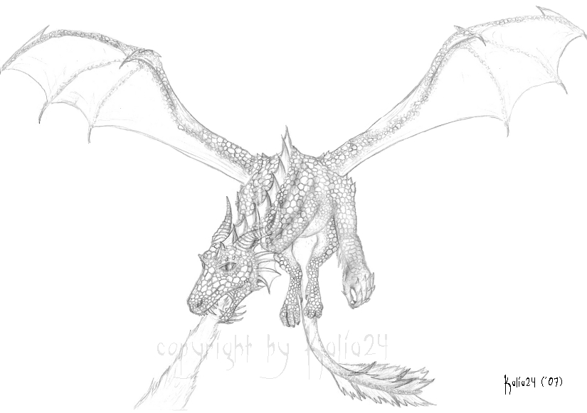Attacking Dragon By Kalia24 On DeviantArt