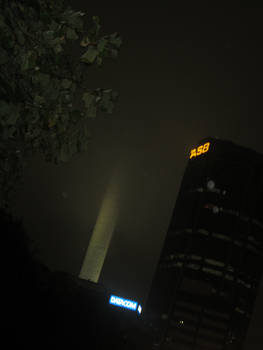 Sky Tower in fog