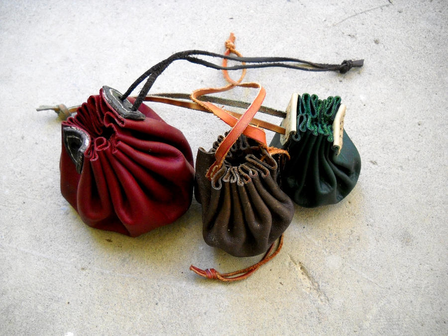 Drawstring Bags by RuehlLeatherWorks on DeviantArt