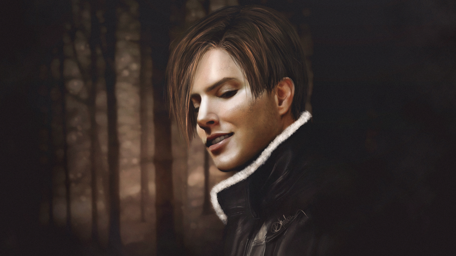 Leon smiles . Resident evil 4, 1920X1080