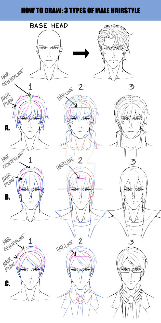 HOW TO DRAW: 3 Types of Male Hairstyle by Amboy-Matuto on DeviantArt HOW TO DRAW: 3 Types of Male Hairstyle by Amboy-Matuto on DeviantArt