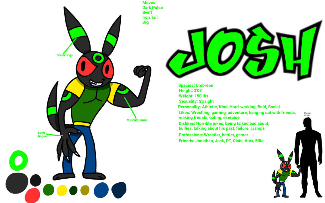 Josh The Green Ringed Umbreon ref by umbreonthegood on DeviantArt