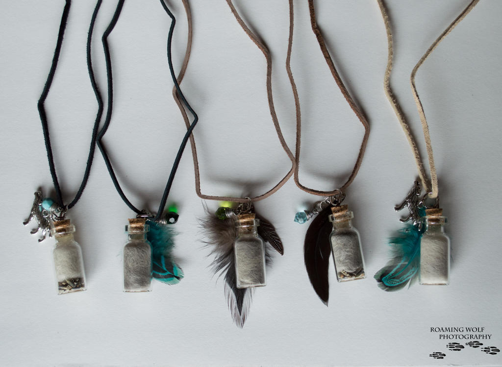 Unique Handmade Wolf Fur Necklaces