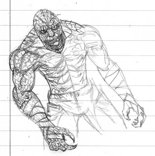 killer croc sketch