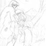 Sesshomaru  and Rin ( sketch for a new projet )
