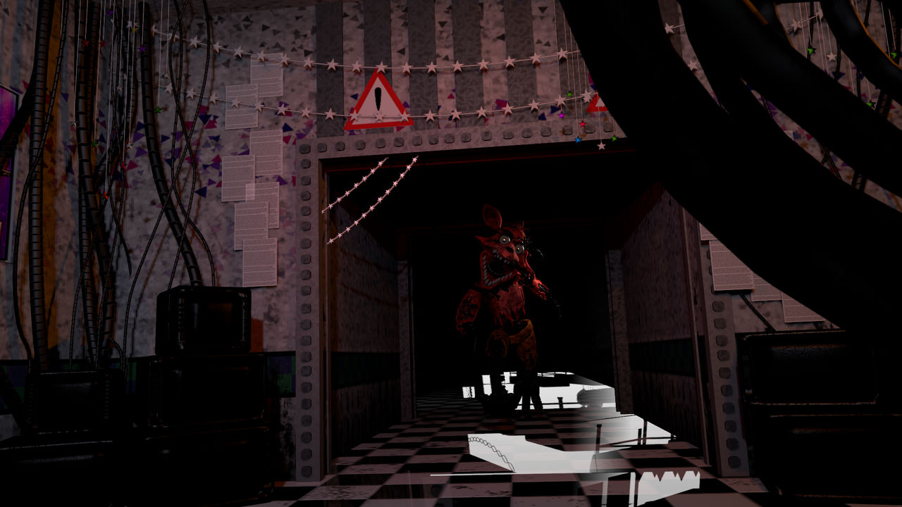 Withered Foxy In the hall by RECTRONIC on DeviantArt