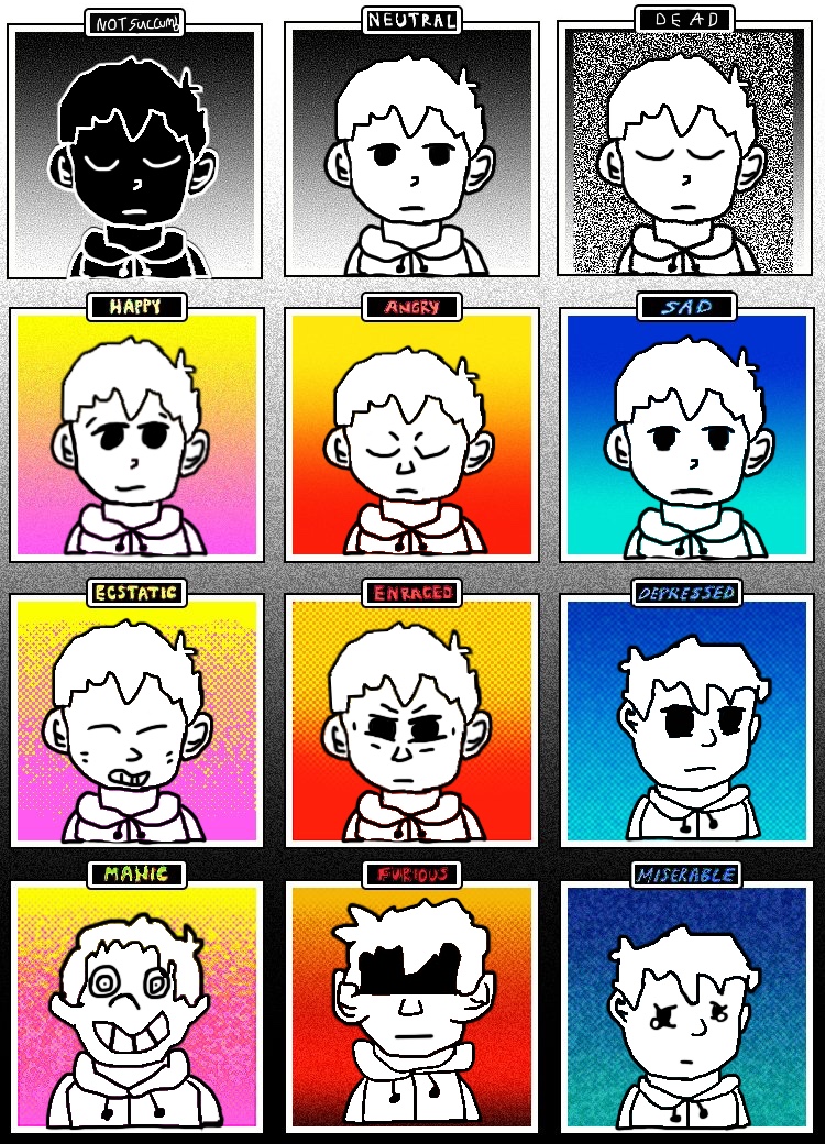 OMORI, persona, MedibangPaintPro / Omori emotions meme - pixiv