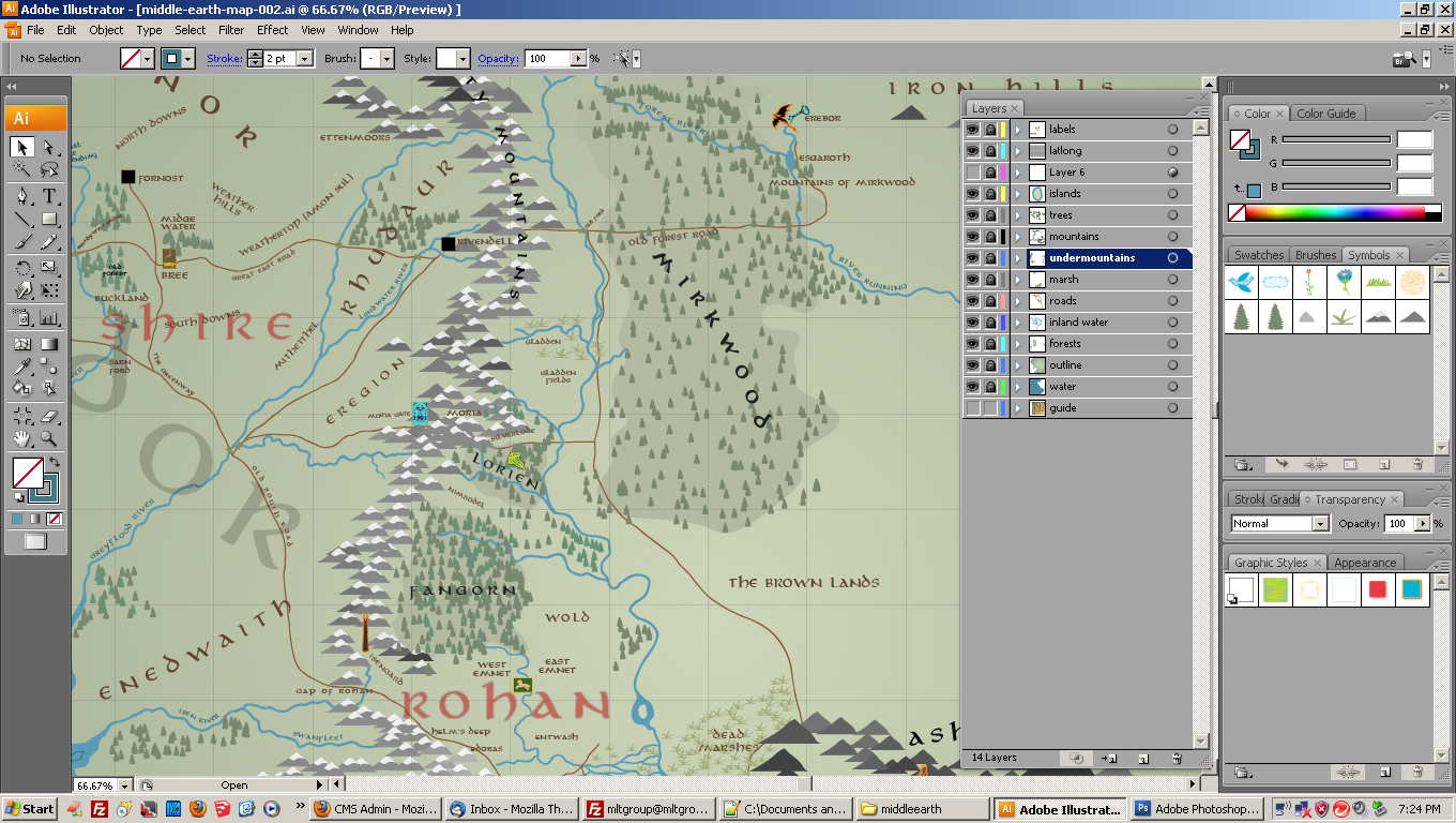 Middle Earth Map - WIP 002 by forbesrobertson