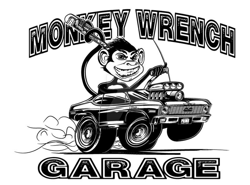 Inking - Monkey Wrench Garage