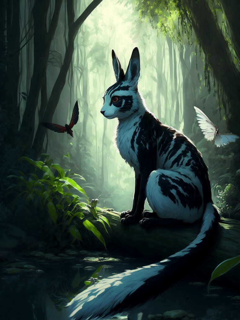 Hybrid cat + rabbit by VirtualPoison on DeviantArt