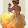 Lady in a yellow gown