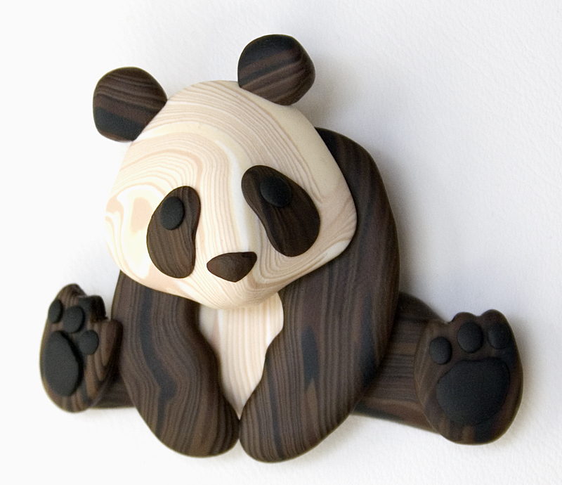 Faux Wood Panda