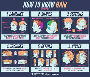 How to Draw Hair! by kaycemDA