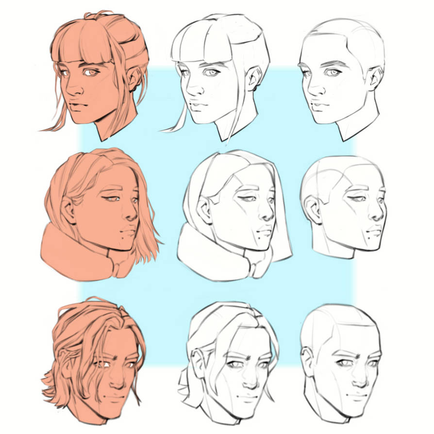 How to Draw Hair - Example Breakdown by kaycemDA on DeviantArt