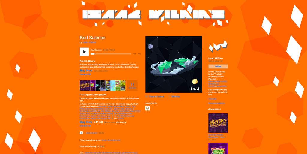Isaac Wilkins Bandcamp Design by Skyao on DeviantArt Isaac Wilkins Bandcamp Design by Skyao on DeviantArt