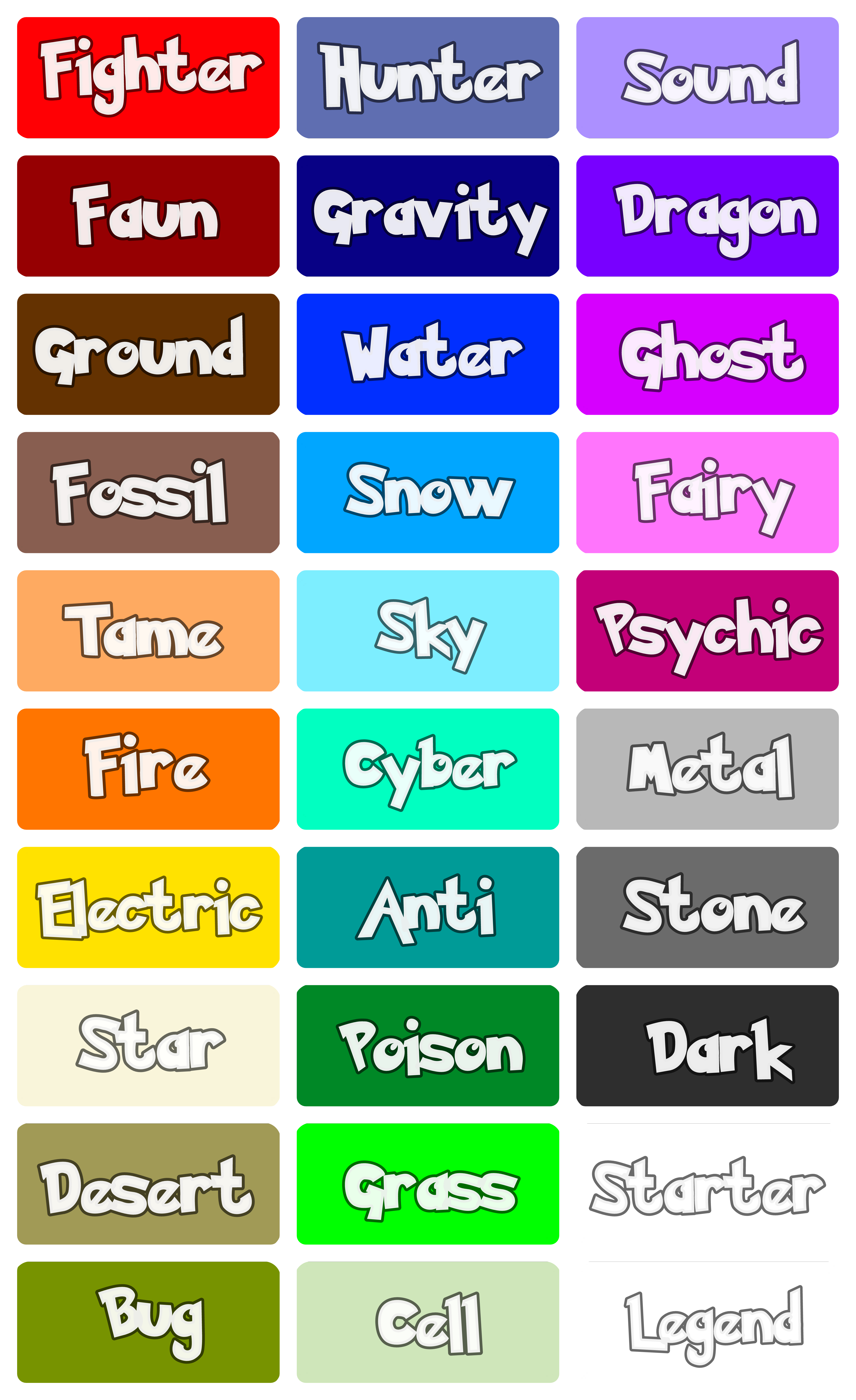 Charon's fan-made Pokemon types - Sound by AdeptCharon on DeviantArt