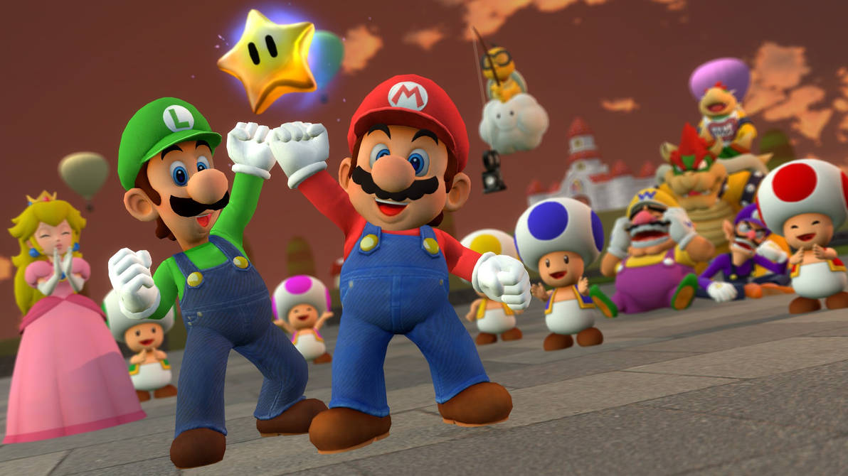 Mario Brothers Win Again! by CottonwellArt on DeviantArt