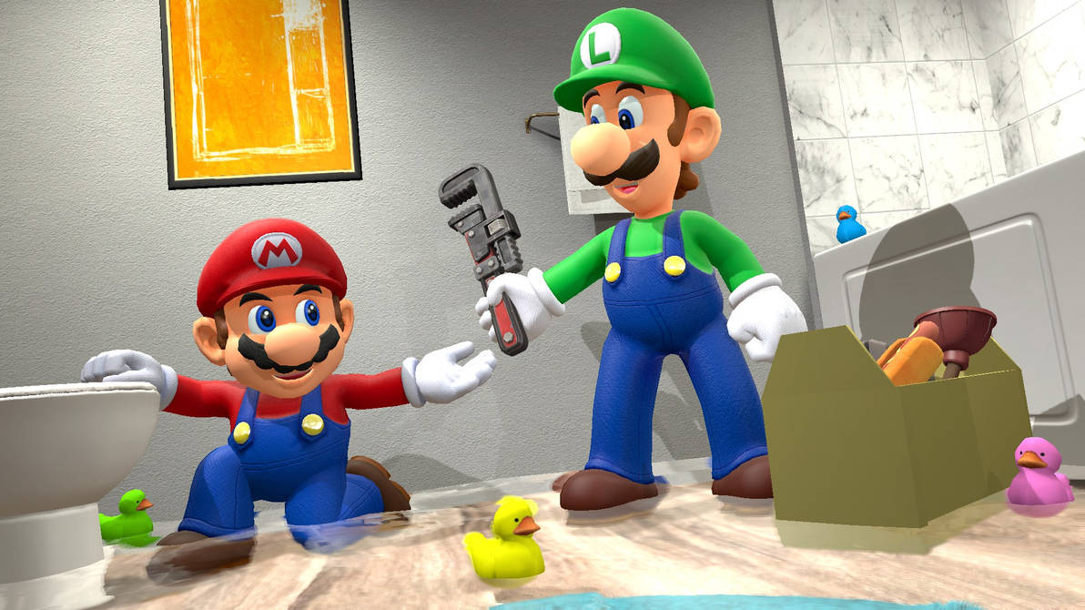 Mario Bros at Work by CottonwellArt on DeviantArt