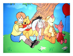 old pooh mural