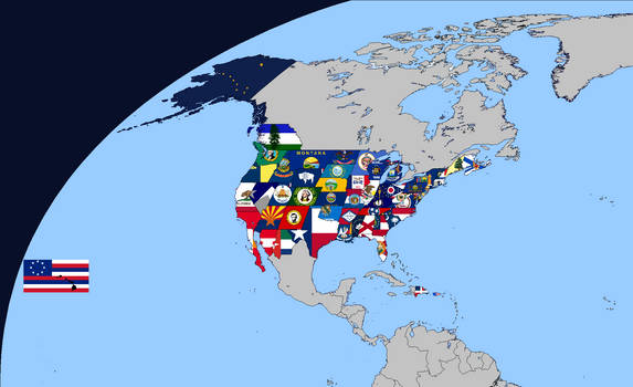 Alternate United States - Flag map