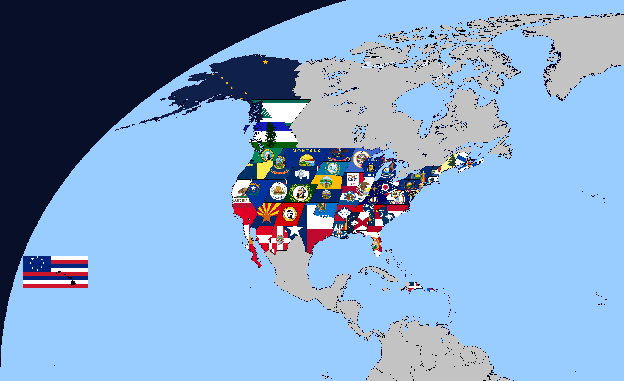 Alternate United States - Flag map by PickTwoNames1997 on DeviantArt