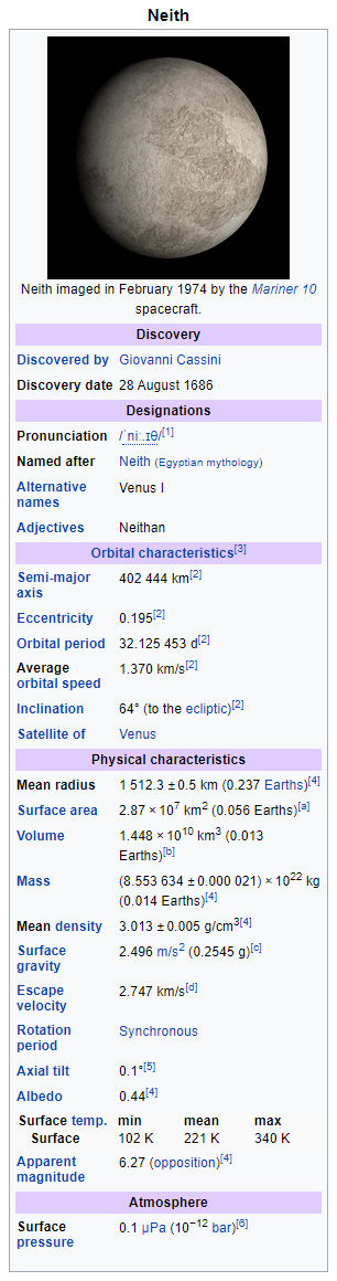 Venus's moon Neith by PickTwoNames1997 on DeviantArt