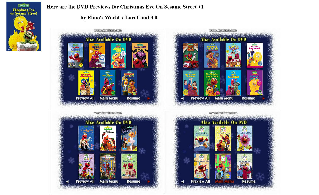Christmas Eve On Sesame Street +1 DVD Previews by 650lisBon on DeviantArt
