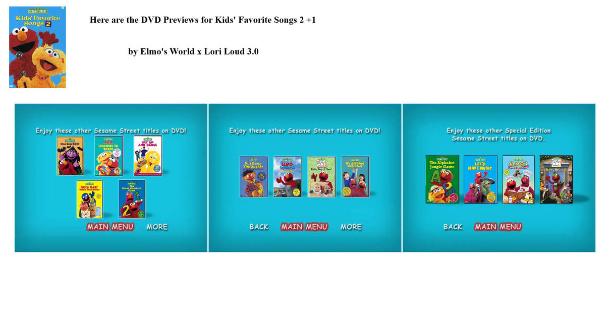 Kids' Favorite Songs 2 +1 DVD Previews by 650lisBon on DeviantArt