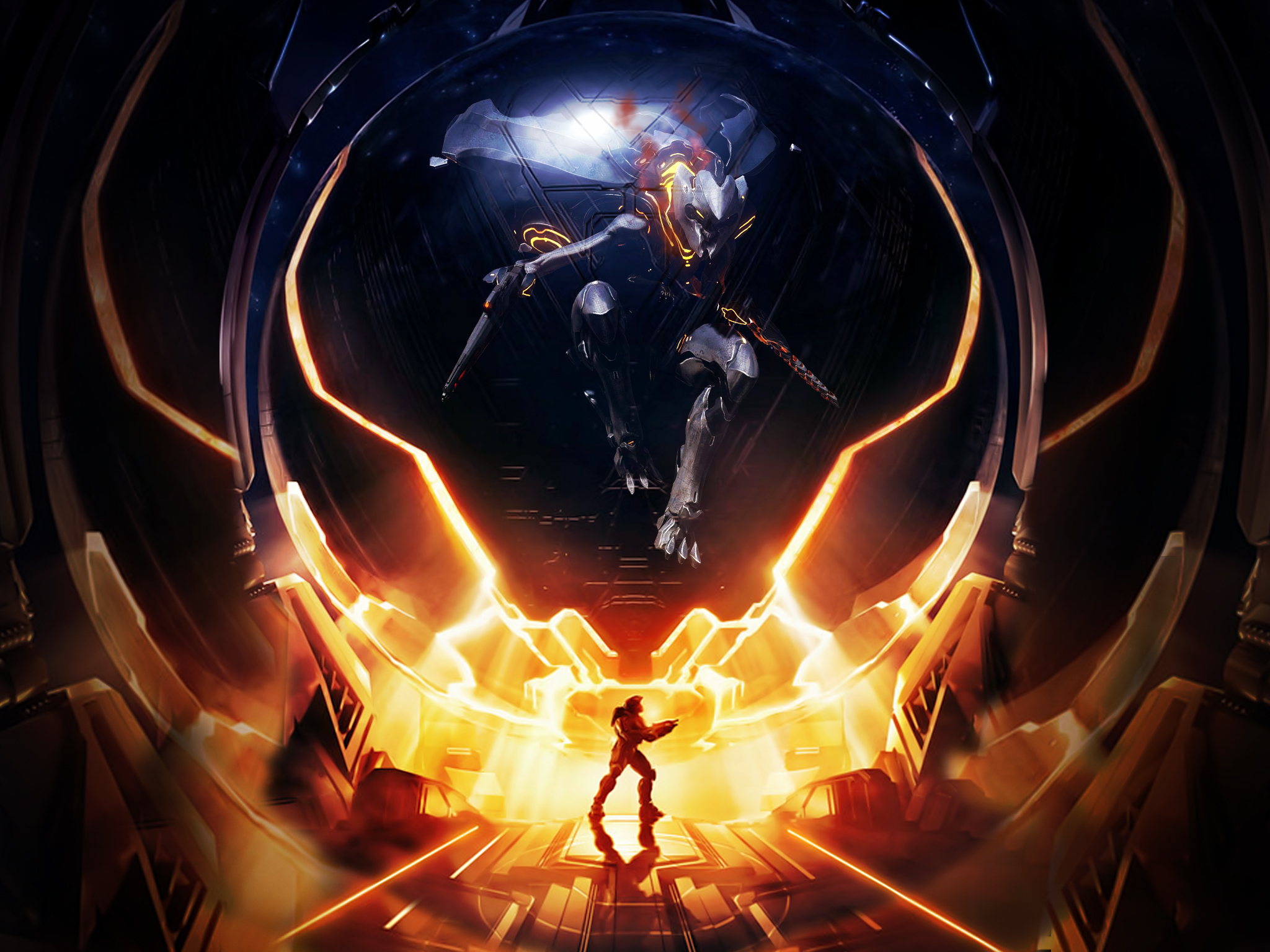 Halo 4 Promethean Orb Wallpaper for iPad