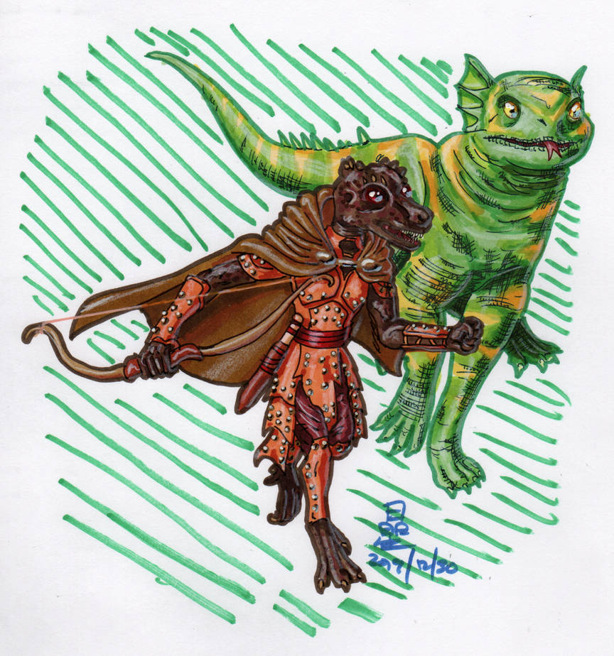 #DnDecember 26: Kobold ranger by AmethystSadachbia on DeviantArt